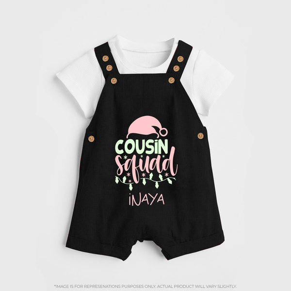 Cousin Stars Dungaree Set | Personalized Clothing for Infants - BLACK - 0 - 5 Months Old (Chest 18")