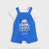 Cousin Stars Dungaree Set | Personalized Clothing for Infants - COBALT BLUE - 0 - 5 Months Old (Chest 18")