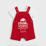 Cousin Stars Dungaree Set | Personalized Clothing for Infants - RED - 0 - 5 Months Old (Chest 18")