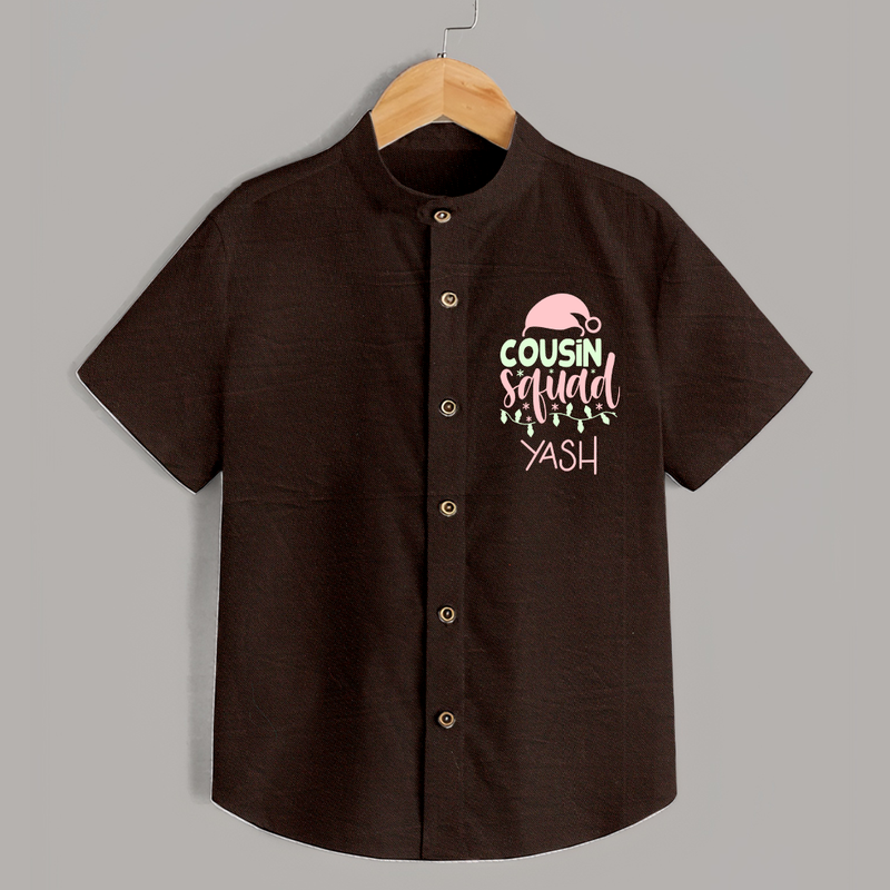 Cousin Stars Shirt | Personalized Clothing for Infants - CHOCOLATE BROWN - 0 - 6 Months Old (Chest 23")