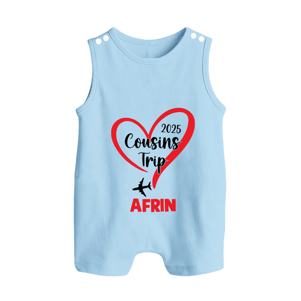 Cousin Delight Romper Suit / Sleeveless Romper | Customizable Baby Apparel - BABY BLUE - 0 - 5 Months Old (Chest 18")
