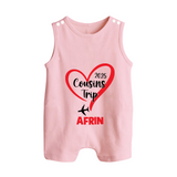 Cousin Delight Romper Suit / Sleeveless Romper | Customizable Baby Apparel - BABY PINK - 0 - 5 Months Old (Chest 18")