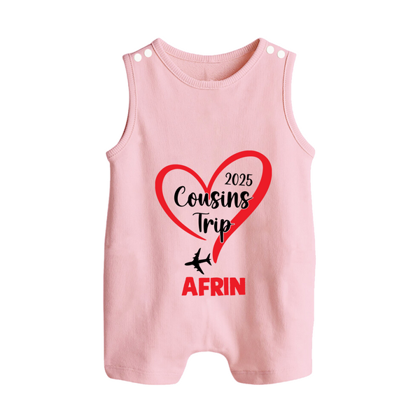 Cousin Delight Romper Suit / Sleeveless Romper | Customizable Baby Apparel - BABY PINK - 0 - 5 Months Old (Chest 18")