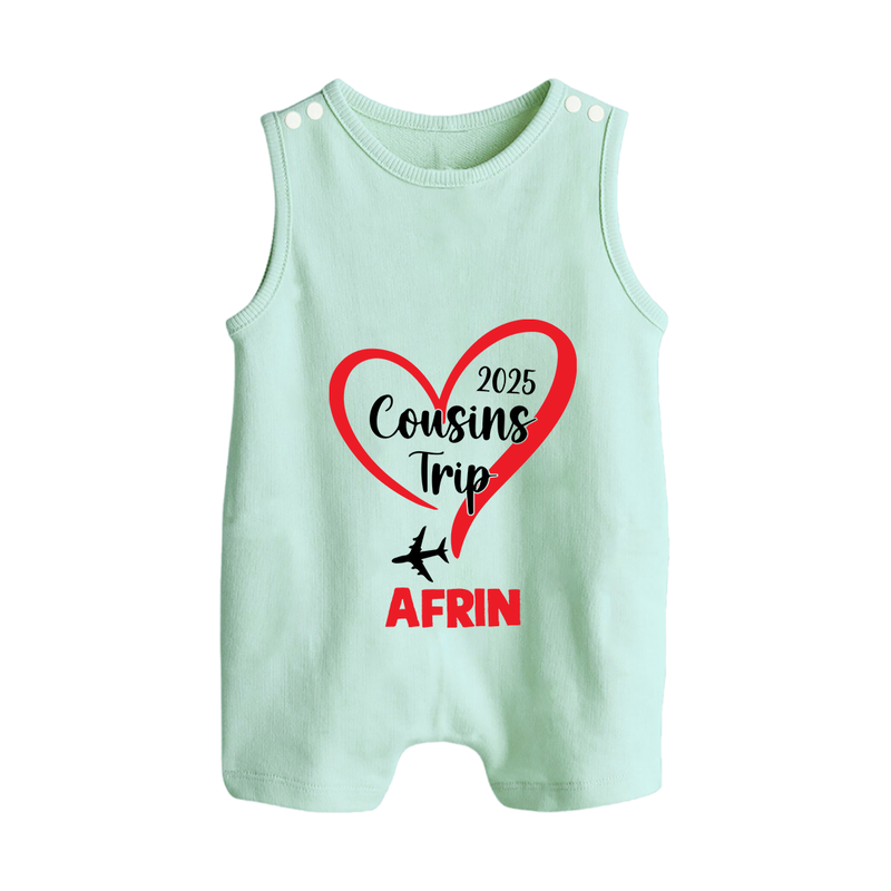 Cousin Delight Romper Suit / Sleeveless Romper | Customizable Baby Apparel - MINT GREEN - 0 - 5 Months Old (Chest 18")