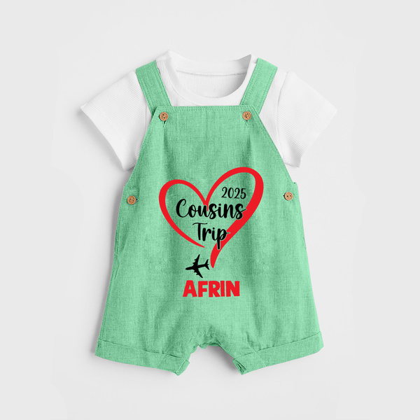 Cousin Delight Dungaree Set | Customizable Baby Apparel - GREEN - 0 - 5 Months Old (Chest 18")