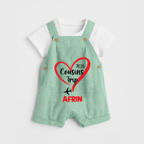 Cousin Delight Dungaree Set | Customizable Baby Apparel - MINT GREEN - 0 - 5 Months Old (Chest 18")