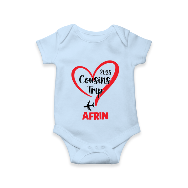 Cousin Delight Romper / Onesie | Customizable Baby Apparel - BABY BLUE - New Born (Chest 14")