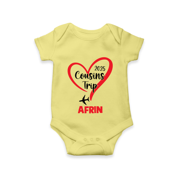 Cousin Delight Romper / Onesie | Customizable Baby Apparel - PASTEL YELLOW - New Born (Chest 14")