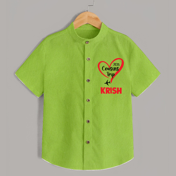 Cousin Delight Shirt | Customizable Baby Apparel - LIME GREEN - 0 - 6 Months Old (Chest 23")