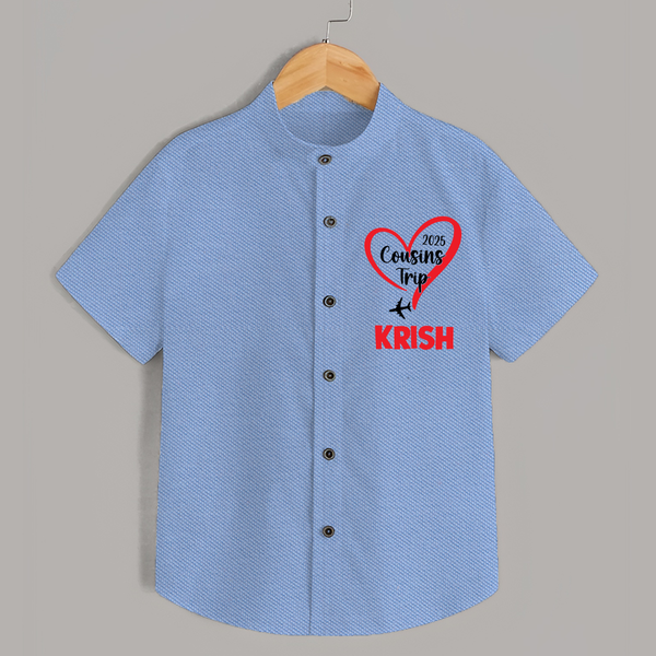 Cousin Delight Shirt | Customizable Baby Apparel - SKY BLUE - 0 - 6 Months Old (Chest 23")