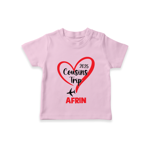 Cousin Delight T-Shirt | Customizable Baby Apparel - BABY PINK - 0-5 Months Old (Chest 17")