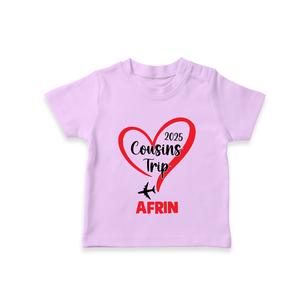 Cousin Delight T-Shirt | Customizable Baby Apparel - LILAC - 0-5 Months Old (Chest 17")