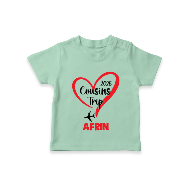 Cousin Delight T-Shirt | Customizable Baby Apparel - MINT GREEN - 0-5 Months Old (Chest 17")