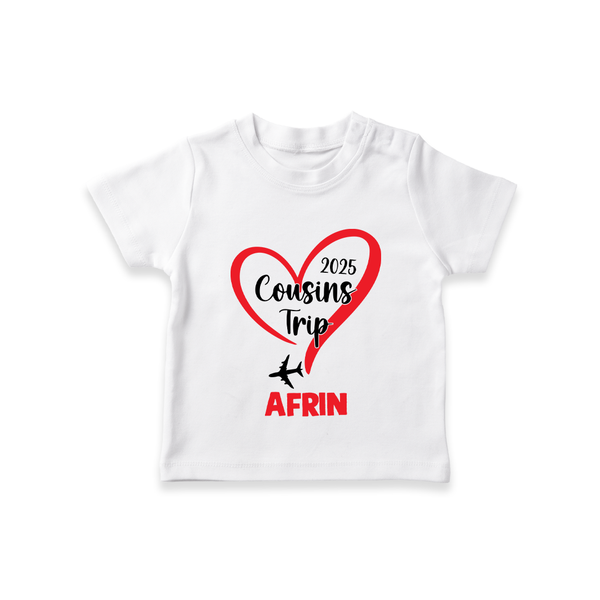 Cousin Delight T-Shirt | Customizable Baby Apparel - WHITE - 0-5 Months Old (Chest 17")
