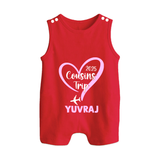 Cousin Delight Romper Suit / Sleeveless Romper | Customizable Baby Apparel - RED - 0 - 5 Months Old (Chest 18")