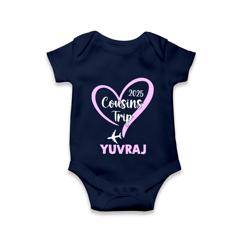 Cousin Delight Romper / Onesie | Customizable Baby Apparel - NAVY BLUE - New Born (Chest 14")