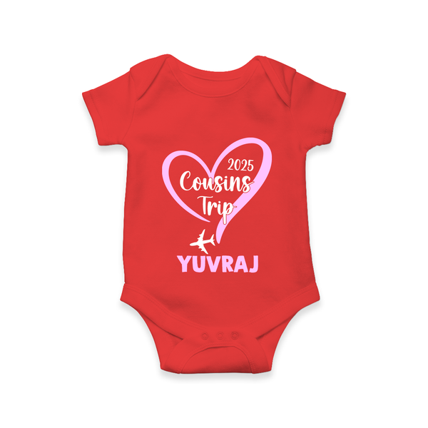 Cousin Delight Romper / Onesie | Customizable Baby Apparel - RED - New Born (Chest 14")