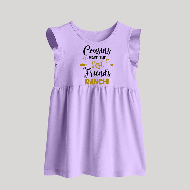 Cousin Cuties Baby Frock | Soft Cotton Matching Outfits - LILAC - 0 - 3 Months Old (Chest 17")