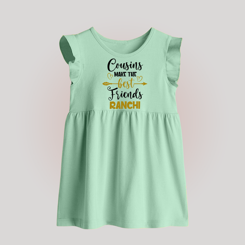 Cousin Cuties Baby Frock | Soft Cotton Matching Outfits - MINT GREEN - 0 - 3 Months Old (Chest 17")