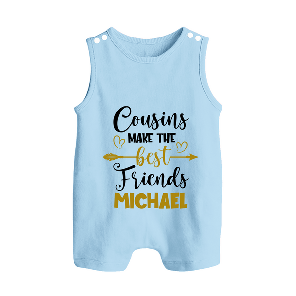 Cousin Cuties Romper Suit / Sleeveless Romper | Soft Cotton Matching Outfits - BABY BLUE - 0 - 5 Months Old (Chest 18")