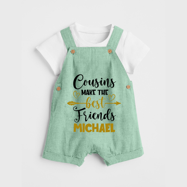 Cousin Cuties Dungaree Set | Soft Cotton Matching Outfits - MINT GREEN - 0 - 5 Months Old (Chest 18")