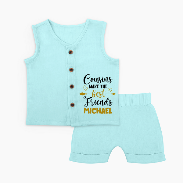 Cousin Cuties Jabla Set | Soft Cotton Matching Outfits - BABY BLUE - 0 - 3 Months Old (Chest 9.8")