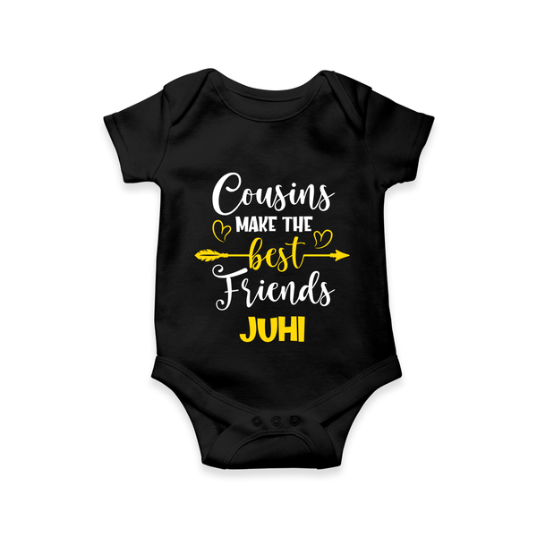 Cousin Cuties Romper / Onesie | Soft Cotton Matching Outfits - BLACK - New Born (Chest 14")