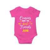 Cousin Cuties Romper / Onesie | Soft Cotton Matching Outfits - HOT PINK - New Born (Chest 14")