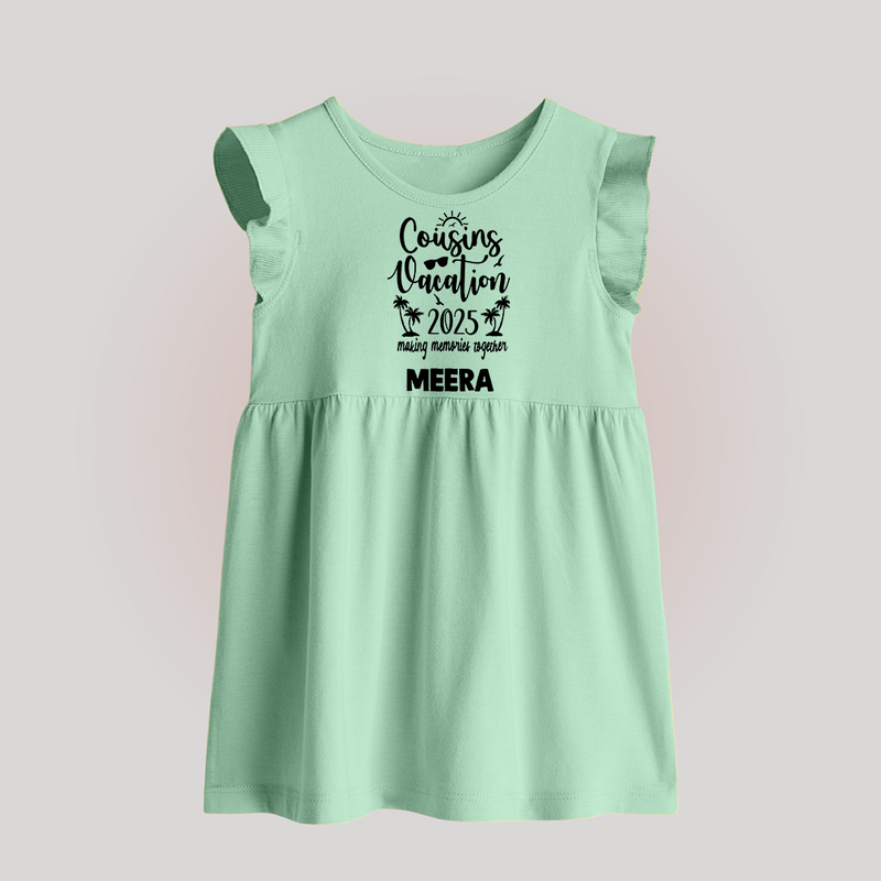 Cousin Adventures Baby Frock Outfit | Soft and Breathable - MINT GREEN - 0 - 3 Months Old (Chest 17")