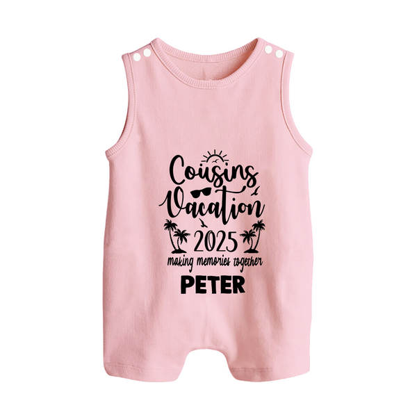 Cousin Adventures Romper Suit / Sleeveless Romper Outfit | Soft and Breathable - BABY PINK - 0 - 5 Months Old (Chest 18")
