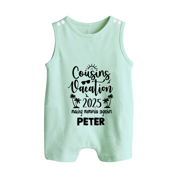 Cousin Adventures Romper Suit / Sleeveless Romper Outfit | Soft and Breathable - MINT GREEN - 0 - 5 Months Old (Chest 18")