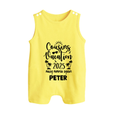 Cousin Adventures Romper Suit / Sleeveless Romper Outfit | Soft and Breathable - PASTEL YELLOW - 0 - 5 Months Old (Chest 18")