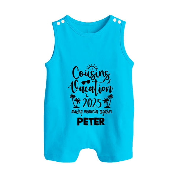 Cousin Adventures Romper Suit / Sleeveless Romper Outfit | Soft and Breathable - SKY BLUE - 0 - 5 Months Old (Chest 18")