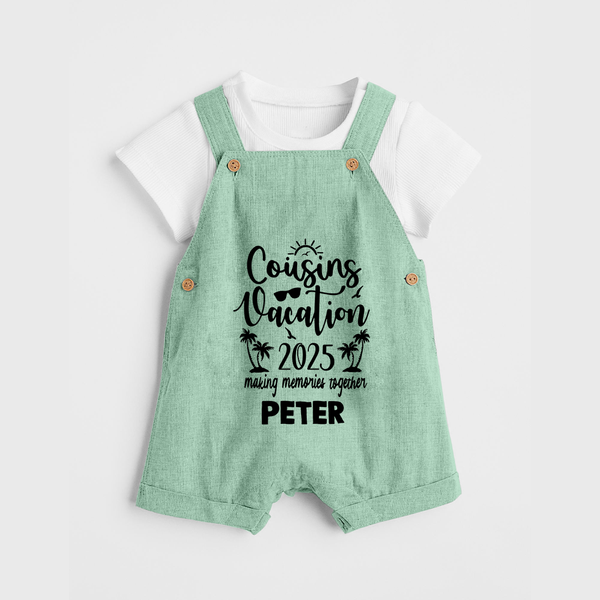 Cousin Adventures Dungaree Set Outfit | Soft and Breathable - MINT GREEN - 0 - 5 Months Old (Chest 18")