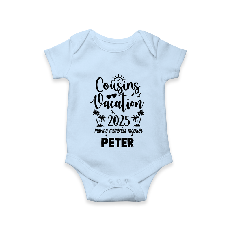 Cousin Adventures Romper / Onesie Outfit | Soft and Breathable - BABY BLUE - New Born (Chest 14")