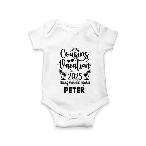 Cousin Adventures Romper / Onesie Outfit | Soft and Breathable - WHITE - New Born (Chest 14")