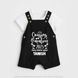 Cousin Adventures Dungaree Set Outfit | Soft and Breathable - BLACK - 0 - 5 Months Old (Chest 18")