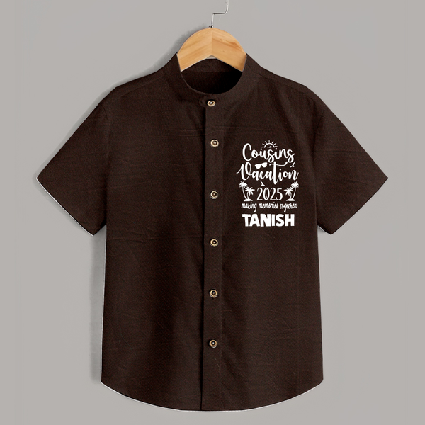 Cousin Adventures Shirt Outfit | Soft and Breathable - CHOCOLATE BROWN - 0 - 6 Months Old (Chest 23")