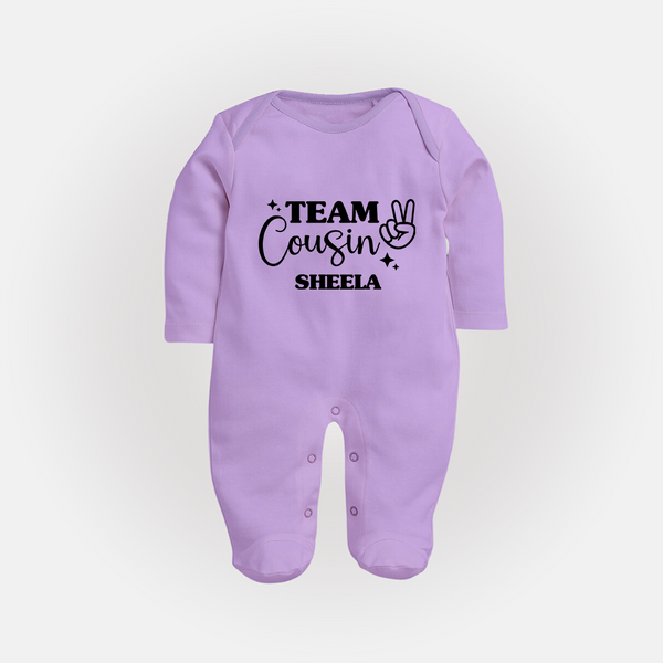 Cousin Circle Sleep Suit / Full Sleeve Bodysuit | Matching Outfits for Little Ones - LILAC - New Born (Chest 7.5")