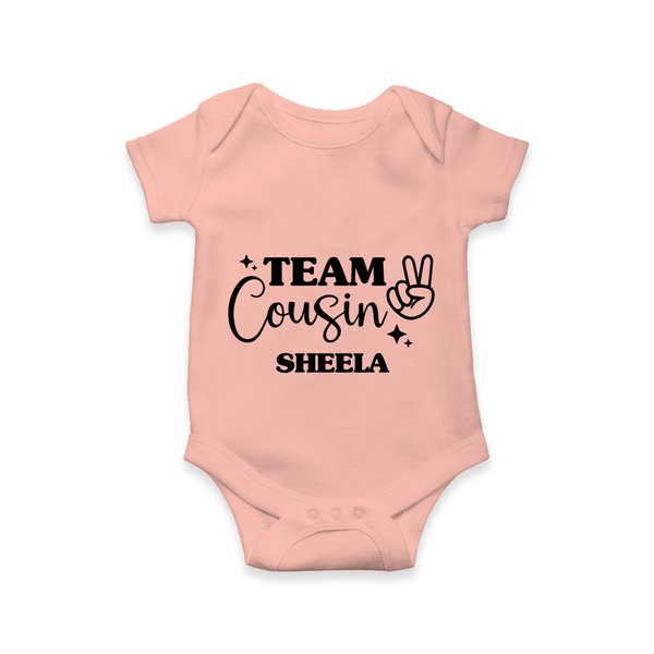 Cousin Circle Romper / Onesie | Matching Outfits for Little Ones - PEACH - New Born (Chest 14")