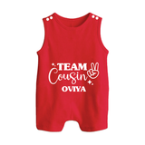 Cousin Circle Romper Suit / Sleeveless Romper | Matching Outfits for Little Ones - RED - 0 - 5 Months Old (Chest 18")