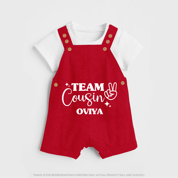 Cousin Circle Dungaree Set | Matching Outfits for Little Ones - RED - 0 - 5 Months Old (Chest 18")