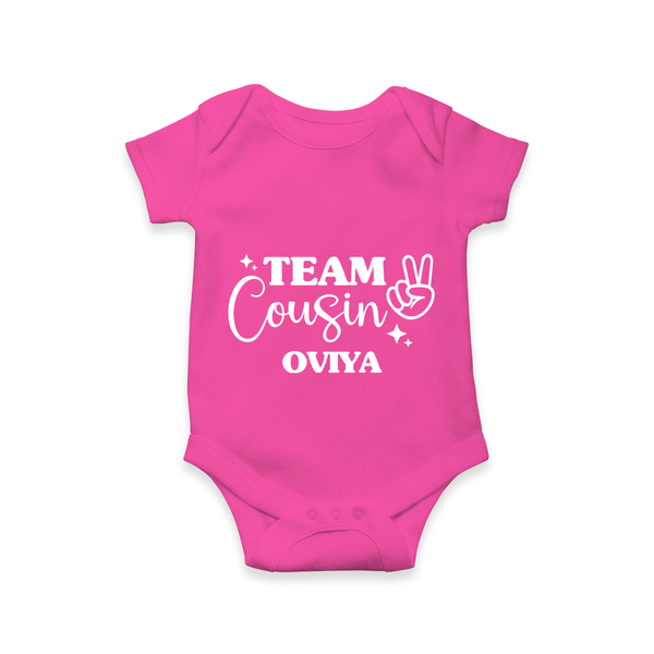 Cousin Circle Romper / Onesie | Matching Outfits for Little Ones - HOT PINK - New Born (Chest 14")