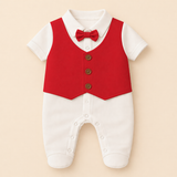Adorable Waistcoat Romper | Classic Formal Outfit for Little Ones