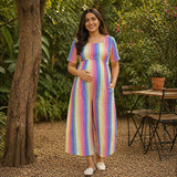 Rainbow Stripe Muslin Maternity collection
