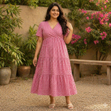 Pink Gingham Customized Maternity Dress
