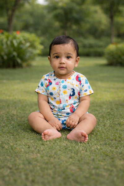 Birds & Blooms Family Baby Romper