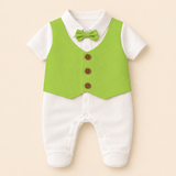 Adorable Waistcoat Romper | Classic Formal Outfit for Little Ones