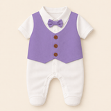 Adorable Waistcoat Romper | Classic Formal Outfit for Little Ones