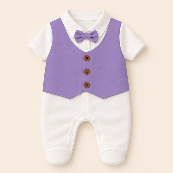 Adorable Waistcoat Romper | Classic Formal Outfit for Little Ones